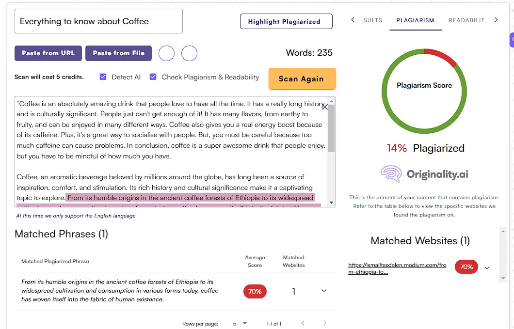 Originality AI Detection 3